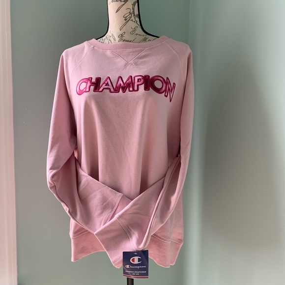 NWT Champion Pink Crewneck Sweatshirt Size 1X - Picture 3 of 5
